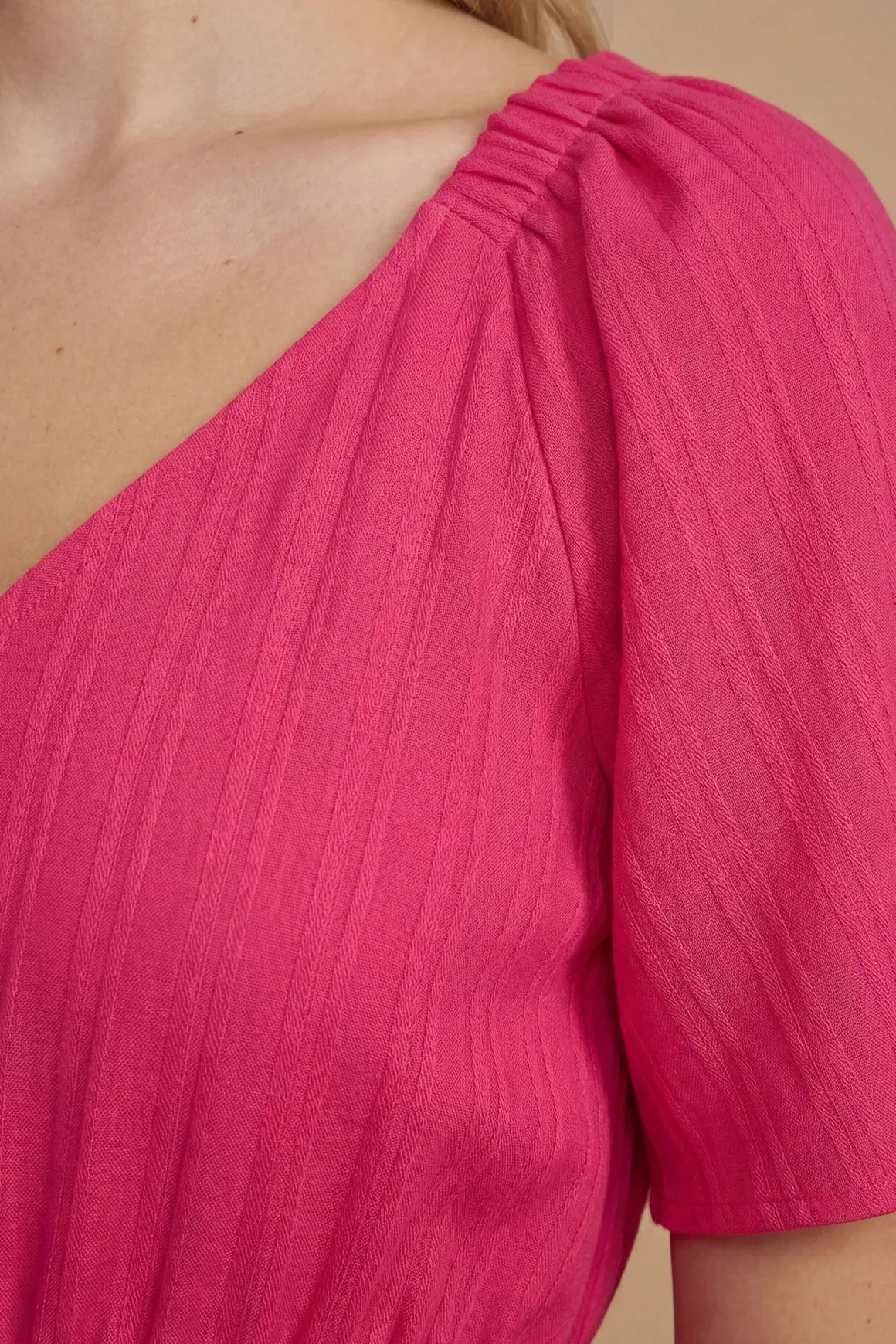 Robe Midi À Manches Volantées