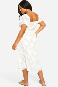 Robe Midi Milkmaid Burnout Plus
