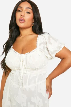 Robe Midi Milkmaid Burnout Plus