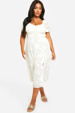 Robe Midi Milkmaid Burnout Plus