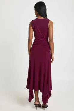 boohoo Robe Midi Moulante Sans Manches à Ourlet Asymétrique<Femme Robes De Soirée|Toutes Les Robes