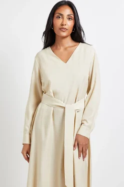 Wallis Robe Midi à Nouer à la Taille Effet Denim Petite<Femme Denim|Robes Mi-Longues