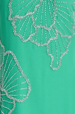 Robe Midi Ornée Avec Plis Godets