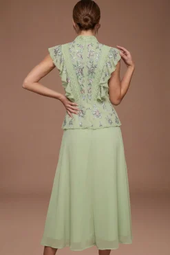Robe Midi Ornée À Détails Volantés Petite
