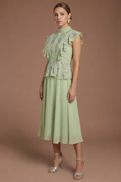 Robe Midi Ornée À Détails Volantés Petite