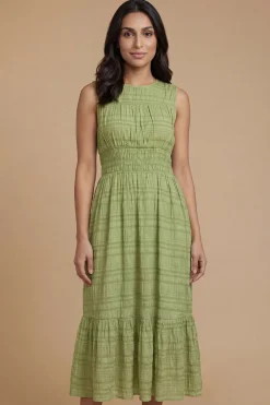 Dorothy Perkins Robe Midi Petite À Bustier Froncé Et Coupe Ajustée<Femme Robes|Robes Mi-Longues