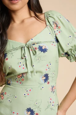 Dorothy Perkins Robe Midi Petite À Col Orné De Dentelle<Femme Toutes Les Robes|Robes Mi-Longues