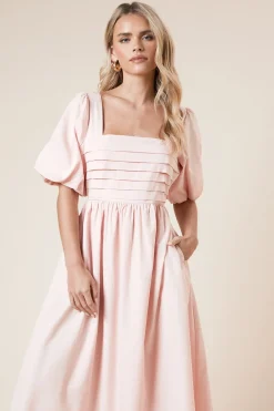 Dorothy Perkins Robe Midi Petite à Corsage Plissé<Femme Toutes Les Robes|Robes Mi-Longues