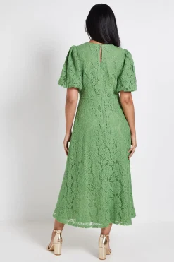 Wallis Robe Midi Petite En Dentelle Avec Ourlet Asymétrique<Femme Toutes Les Robes|Robes Mi-Longues