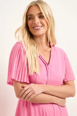 Wallis Robe Midi Petite en Mousseline à Manches Plissées<Femme Toutes Les Robes|Robes Mi-Longues