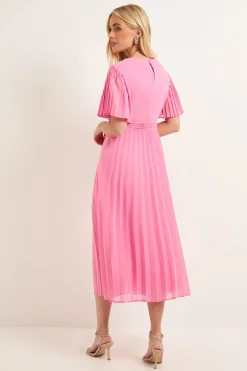 Wallis Robe Midi Petite en Mousseline à Manches Plissées<Femme Toutes Les Robes|Robes Mi-Longues
