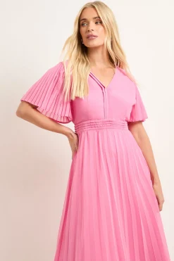 Wallis Robe Midi Petite en Mousseline à Manches Plissées<Femme Toutes Les Robes|Robes Mi-Longues