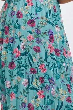 Wallis Robe Midi Petite en Mousseline Florale à Manches Plissées<Femme Robes|Robes Mi-Longues