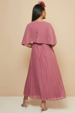 Wallis Robe Midi Petite à Manches Cape Plissées<Femme Toutes Les Robes|Robes D’Automne