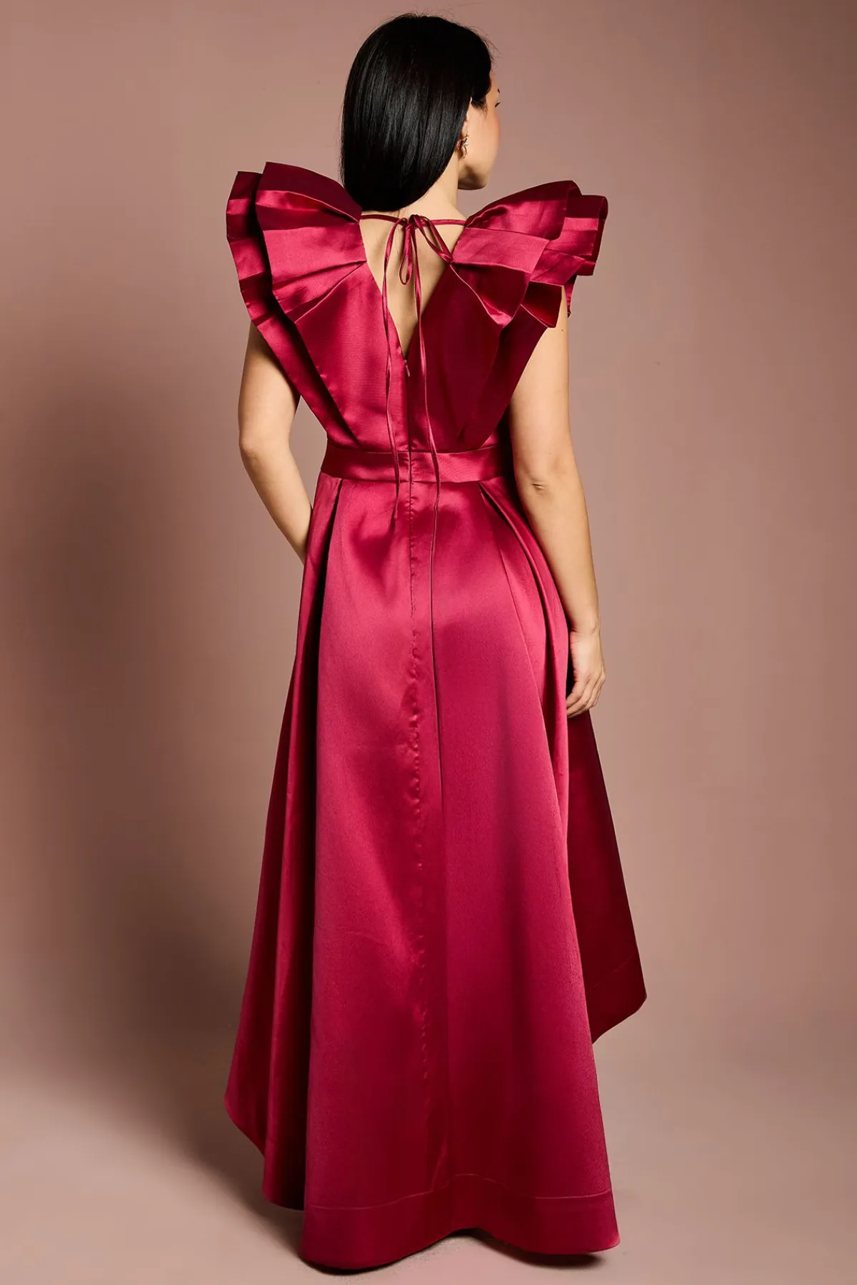 Coast Robe Midi Petite à Manches Volantées et Col en V<Femme Robes|Robes Mi-Longues