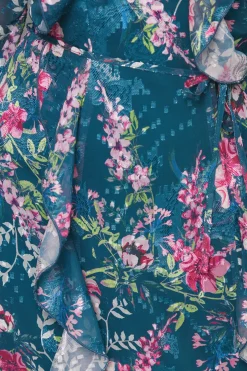 Wallis Robe Midi Petite à Motifs Floraux avec Volants et Ceinture<Femme Robes|Robes À Manches Longues
