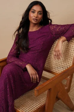Oasis Robe Midi Petite Occasion en Dentelle avec Dos Ajouré<Femme Robes Mi-Longues|Satin Et Dentelle