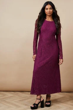 Oasis Robe Midi Petite Occasion en Dentelle avec Dos Ajouré<Femme Robes Mi-Longues|Satin Et Dentelle