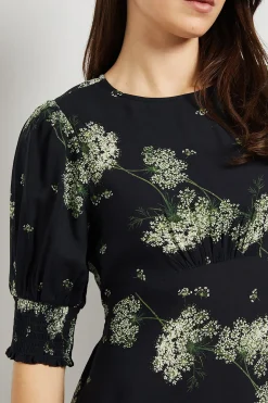 Robe Midi Petite À Poignets Froncés