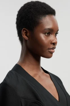 Robe Midi Petite Taille Moulante Bandage Avec Détail Zip Asymétrique