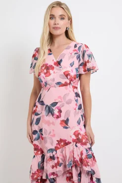 Wallis Robe Midi Petite À Volants Et Imprimé Floral<Femme Robes|Robes Mi-Longues