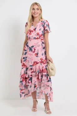 Wallis Robe Midi Petite À Volants Et Imprimé Floral<Femme Robes|Robes Mi-Longues