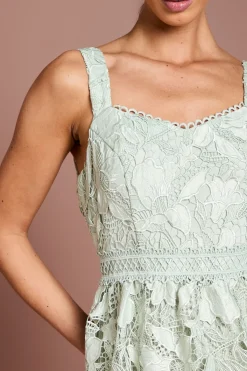 Coast Robe Midi Plissée Avec Détail Péplum En Dentelle<Femme Toutes Les Robes|Robes Mi-Longues