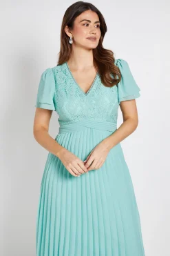 Wallis Robe Midi Plissée Avec Détails En Dentelle<Femme Toutes Les Robes|Robes Mi-Longues