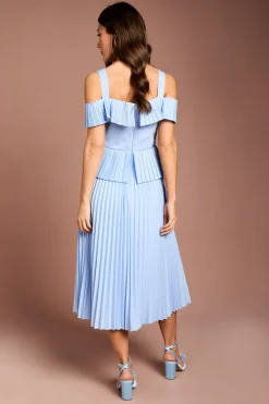 Coast Robe Midi Plissée À Bretelles<Femme Toutes Les Robes|Robes Mi-Longues