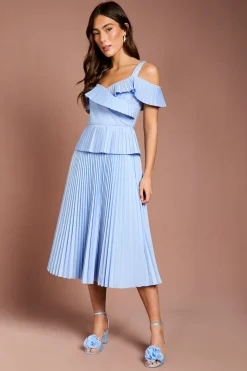 Coast Robe Midi Plissée À Bretelles<Femme Toutes Les Robes|Robes Mi-Longues