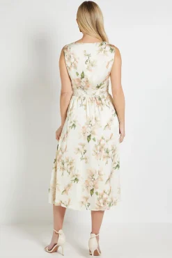 Robe Midi Plissée À Col Bénitier En Crêpe Petite Taille