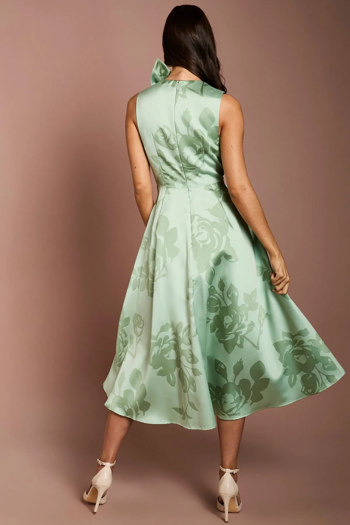 Coast Robe Midi Plissée À Détail Nœud<Femme Toutes Les Robes|Robes Mi-Longues