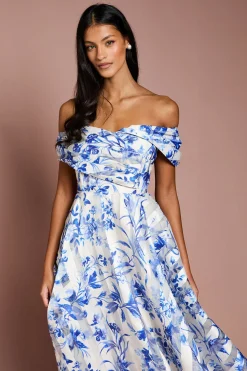 Coast Robe Midi Plissée en Organza à Rayures Petites<Femme Toutes Les Robes|Robes Mi-Longues