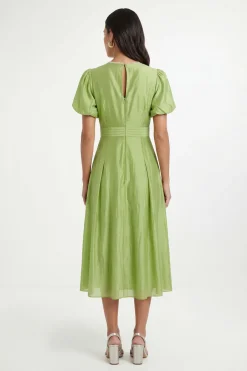 Wallis Robe Midi Plissée En Tencel Petite<Femme Robes|Robes Mi-Longues