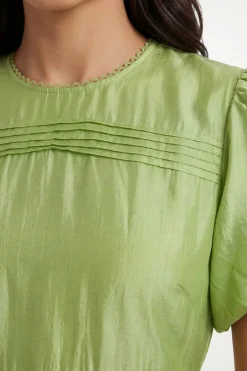 Wallis Robe Midi Plissée En Tencel Petite<Femme Robes|Robes Mi-Longues