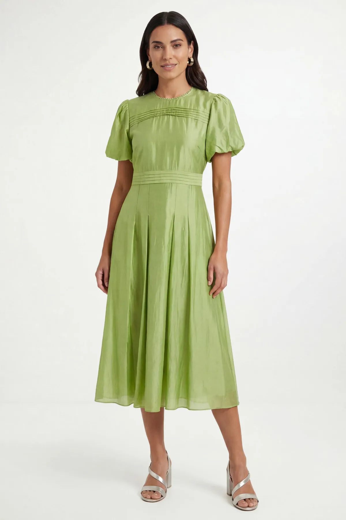 Wallis Robe Midi Plissée En Tencel Petite<Femme Robes|Robes Mi-Longues