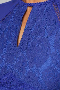 Wallis Robe Midi Plissée à Insertion Dentelle de Cérémonie<Femme Toutes Les Robes|Robes Mi-Longues