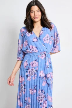 Wallis Robe Midi Plissée À Motifs Floraux Et Pois Mélangés<Femme Toutes Les Robes|Robes Mi-Longues