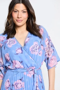 Wallis Robe Midi Plissée À Motifs Floraux Et Pois Mélangés<Femme Toutes Les Robes|Robes Mi-Longues