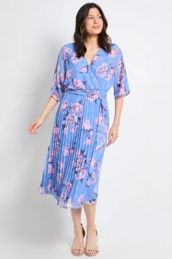 Wallis Robe Midi Plissée À Motifs Floraux Et Pois Mélangés<Femme Toutes Les Robes|Robes Mi-Longues