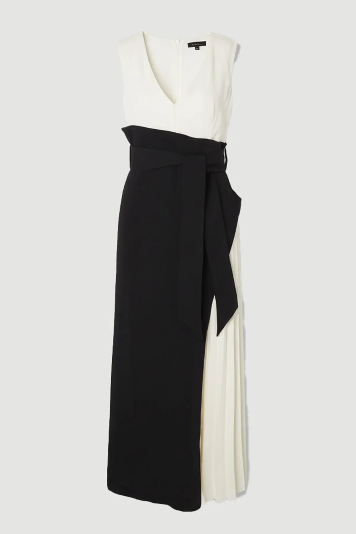 KarenMillen Robe Midi Plissée sur les Côtés à Blocs de Couleurs Coupe Ajustée Souple<Femme Tailleurs|Robes Mi-Longues