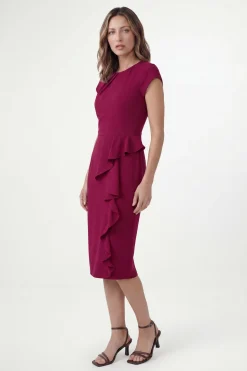Robe Midi Plissée À Volants En Crêpe Petite