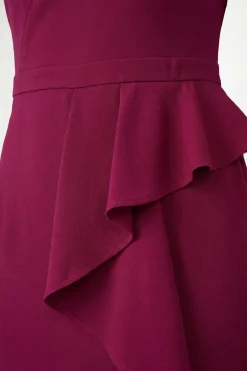 Robe Midi Plissée À Volants En Crêpe Petite
