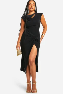 Robe Midi Plus Slinky à Détail Twist