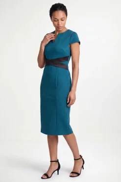 Robe Midi Portefeuille En Crêpe Scuba Petite