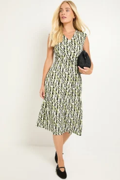 Wallis Robe Midi Portefeuille En Jersey À Motif Géométrique Petite Taille<Femme Robes|Robes Mi-Longues