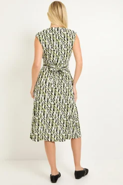 Wallis Robe Midi Portefeuille En Jersey À Motif Géométrique Petite Taille<Femme Robes|Robes Mi-Longues