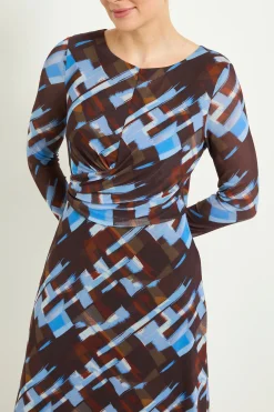 Robe Midi Portefeuille En Mesh À Imprimé Carreaux
