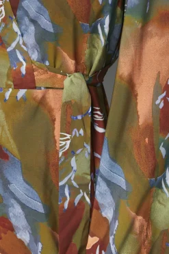 Wallis Robe Midi Portefeuille à Imprimé Abstrait<Femme Toutes Les Robes|Robes Mi-Longues