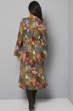 Wallis Robe Midi Portefeuille à Imprimé Abstrait<Femme Toutes Les Robes|Robes Mi-Longues